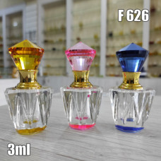 Флакон Масляный для разливных духов f626-3ml Хрустальные с кисточкой