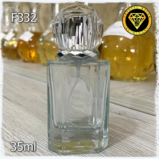 Флакон Парфюмерный для разливных духов f332-35ml. Флакон стеклянный с узором (ящик 180 шт , пачка 12 шт)