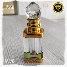 Флакон Масляный для разливных духов F170-3ml Флакон с кисточкой. Железный.