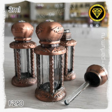 Флакон Масляный для разливных духов F290-3ml Флакон с кисточкой. Железный.