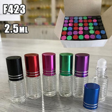 Флакон Масляный для разливных духов f423-2.5ml Флакон шариковый стекло (В пачке 12 шт,в ящике 720шт )