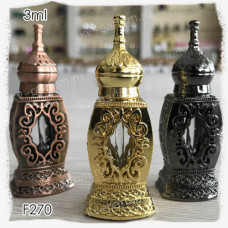 Флакон Масляный для разливных духов F270-3ml Флакон с кисточкой. Железный.