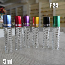 Флакон Масляный для разливных духов f24-5ml. Стеклянный флакон с шариком