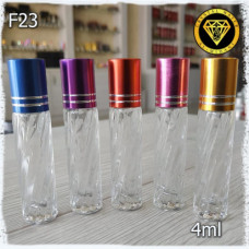 Флакон Масляный для разливных духов f23-4ml. Флакон стеклянный шариковый. (в пачке 12шт в ящике 960шт)