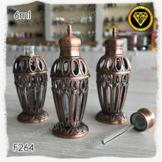 Флакон Масляный для разливных духов F264-6ml Флакон с кисточкой. Железный.
