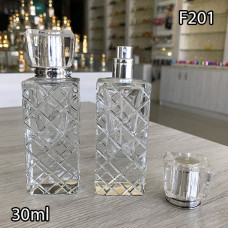 Флакон Парфюмерный для разливных духов f201-30ml. Флакон стеклянный с декором.