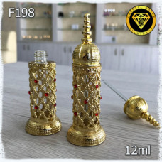 Флакон Масляный для разливных духов f198-12ml. Флакон Железный с декором.