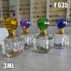 Флакон Масляный для разливных духов f635-3ml Хрустальные с кисточкой