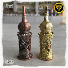 Флакон Масляный для разливных духов F269-3ml Флакон с кисточкой. Железный.