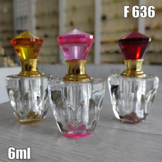 Флакон Масляный для разливных духов f636-6ml Хрустальные с кисточкой
